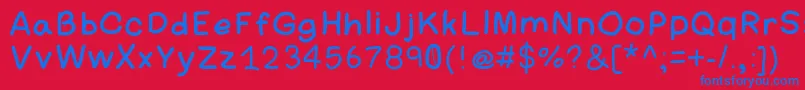 Amateurcomic Font – Blue Fonts on Red Background