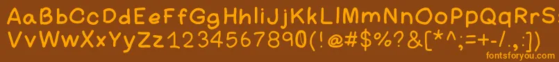 Amateurcomic Font – Orange Fonts on Brown Background