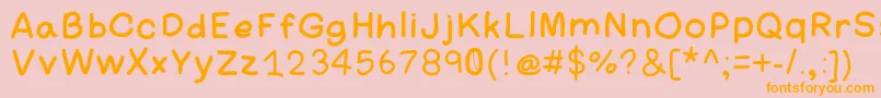 Amateurcomic Font – Orange Fonts on Pink Background
