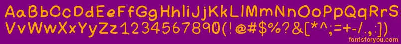 Amateurcomic Font – Orange Fonts on Purple Background