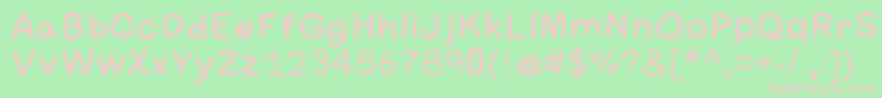 Amateurcomic Font – Pink Fonts on Green Background
