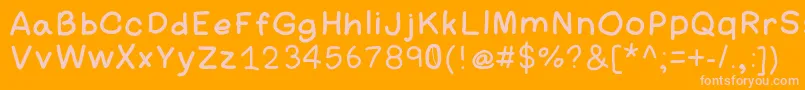 Amateurcomic Font – Pink Fonts on Orange Background