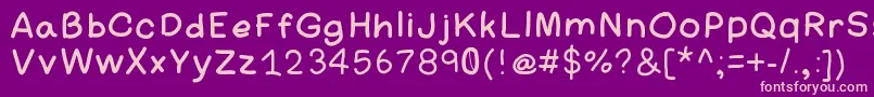 Amateurcomic Font – Pink Fonts on Purple Background