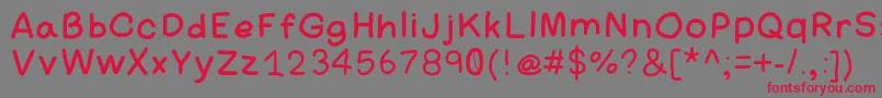 Amateurcomic Font – Red Fonts on Gray Background