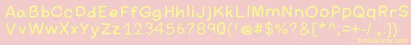 Amateurcomic Font – Yellow Fonts on Pink Background