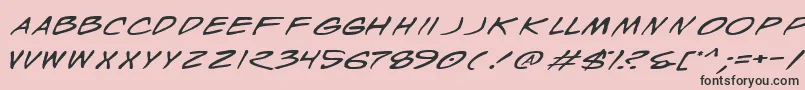 WyldStallynsExtended Font – Black Fonts on Pink Background
