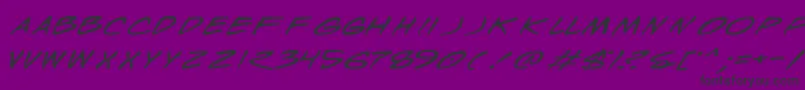 WyldStallynsExtended-Schriftart – Schwarze Schriften auf violettem Hintergrund