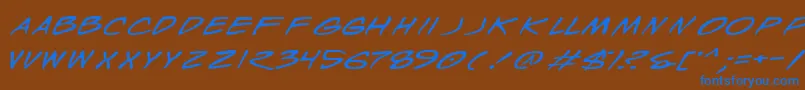 WyldStallynsExtended Font – Blue Fonts on Brown Background