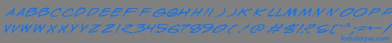 WyldStallynsExtended Font – Blue Fonts on Gray Background