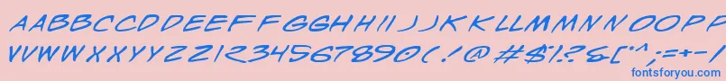WyldStallynsExtended Font – Blue Fonts on Pink Background