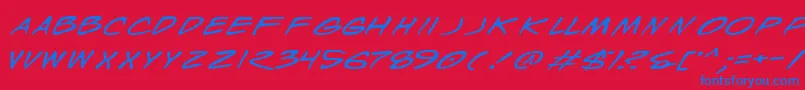 WyldStallynsExtended Font – Blue Fonts on Red Background