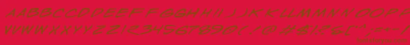 WyldStallynsExtended Font – Brown Fonts on Red Background