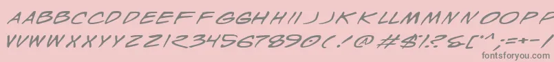 WyldStallynsExtended Font – Gray Fonts on Pink Background