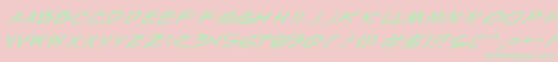 WyldStallynsExtended-Schriftart – Grüne Schriften auf rosa Hintergrund