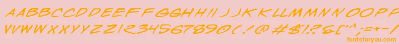 WyldStallynsExtended Font – Orange Fonts on Pink Background