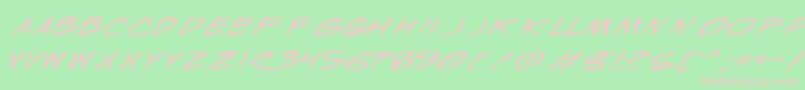 WyldStallynsExtended Font – Pink Fonts on Green Background