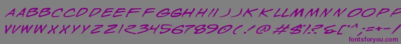 WyldStallynsExtended Font – Purple Fonts on Gray Background