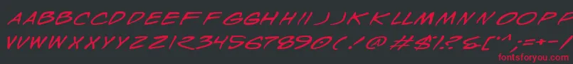 WyldStallynsExtended Font – Red Fonts on Black Background