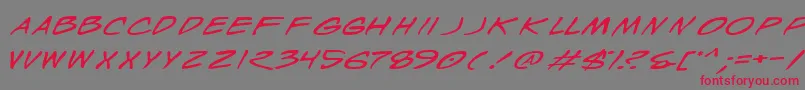 WyldStallynsExtended Font – Red Fonts on Gray Background