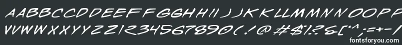 Шрифт WyldStallynsExtended – белые шрифты на чёрном фоне
