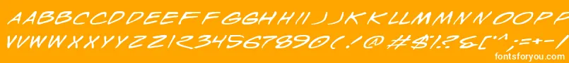 WyldStallynsExtended Font – White Fonts on Orange Background
