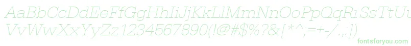 UrwegyptiennetextligwidOblique Font – Green Fonts on White Background