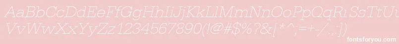 UrwegyptiennetextligwidOblique Font – White Fonts on Pink Background