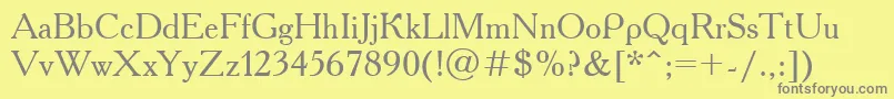 UkAcademy Font – Gray Fonts on Yellow Background
