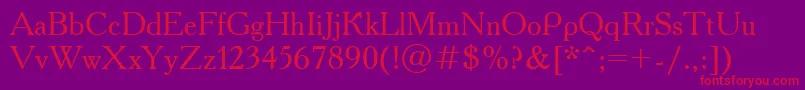 UkAcademy Font – Red Fonts on Purple Background