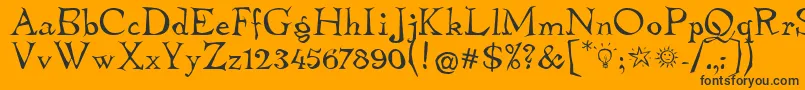 TembleitcTt Font – Black Fonts on Orange Background