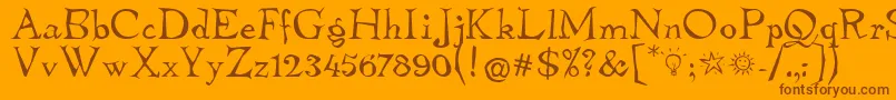 TembleitcTt Font – Brown Fonts on Orange Background