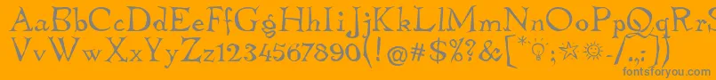 TembleitcTt Font – Gray Fonts on Orange Background