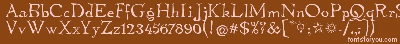 Шрифт TembleitcTt – розовые шрифты на коричневом фоне
