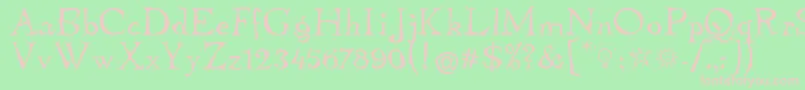 TembleitcTt Font – Pink Fonts on Green Background