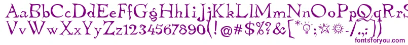 TembleitcTt Font – Purple Fonts on White Background