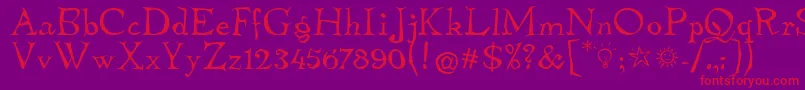 TembleitcTt Font – Red Fonts on Purple Background