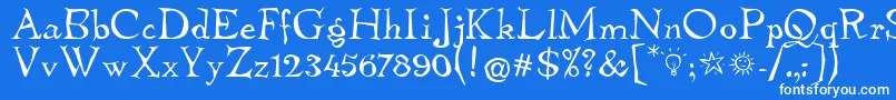 TembleitcTt Font – White Fonts on Blue Background