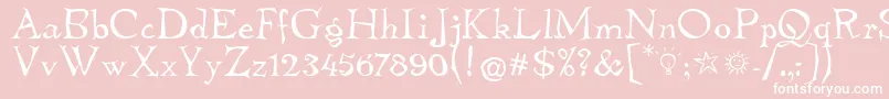 TembleitcTt Font – White Fonts on Pink Background