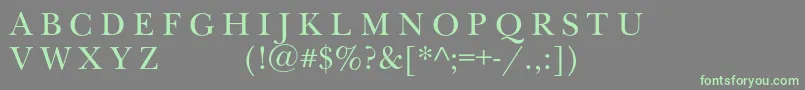 Newbaskervilleexpscc Font – Green Fonts on Gray Background