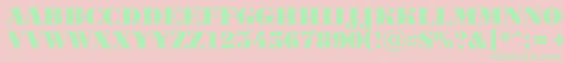 ABodoniortotitulBlack Font – Green Fonts on Pink Background