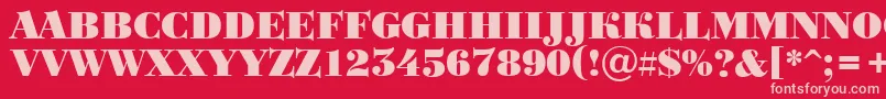 ABodoniortotitulBlack Font – Pink Fonts on Red Background