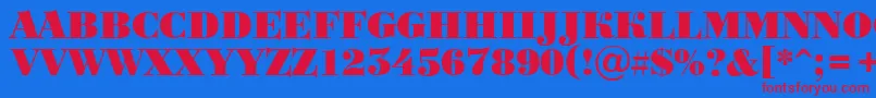 ABodoniortotitulBlack Font – Red Fonts on Blue Background