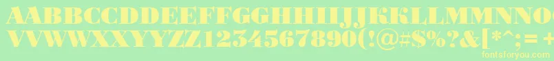 ABodoniortotitulBlack Font – Yellow Fonts on Green Background