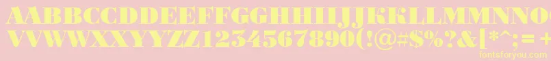 ABodoniortotitulBlack Font – Yellow Fonts on Pink Background