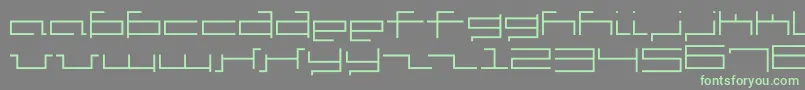 V5cus Font – Green Fonts on Gray Background