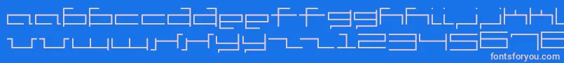 V5cus Font – Pink Fonts on Blue Background