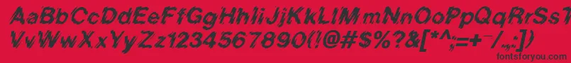 fuente BlurItalic – Fuentes Negras Sobre Fondo Rojo