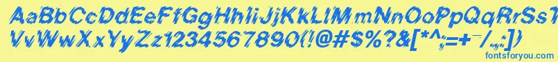 fuente BlurItalic – Fuentes Azules Sobre Fondo Amarillo