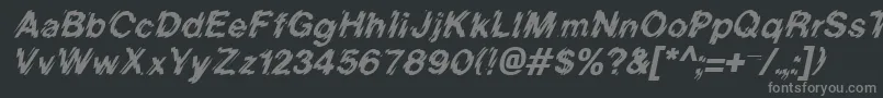 BlurItalic-Schriftart – Graue Schriften auf schwarzem Hintergrund