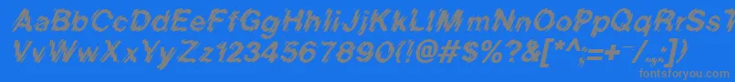 Police BlurItalic – polices grises sur fond bleu
